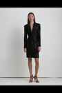 Lauren Ralph Lauren Twist Front Sequined Cocktail Black Dress - Image 2 of 9