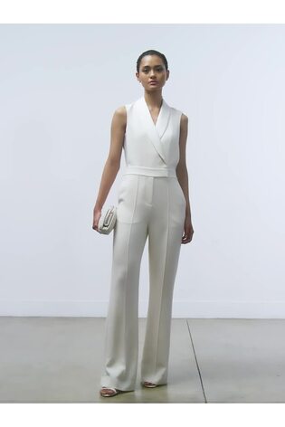 Reiss Ivory Dani Tuxedo Jumpsuit - Image 2 of 7