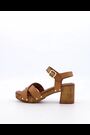 Dune London Natural Cross Strap Heeled Judies Sandals - Image 2 of 6