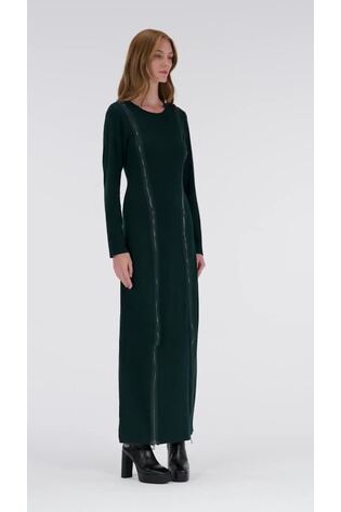 leem Green Full-Length Knitted Dress - Image 2 of 6