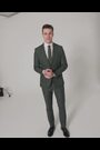 Harry Brown Green Sandro Slim Fit Linen Look Suit Trousers - Image 2 of 8