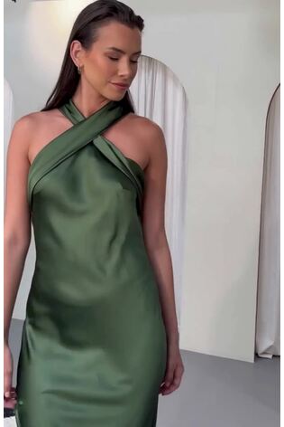 Rewritten Roma Halterneck Bridesmaid Dress - Image 2 of 7
