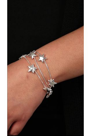 Caramel Jewellery London Silver Party of Stars Bracelet