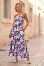 Roman Blue Floral Print Strappy Maxi Dress - Image 2 of 5