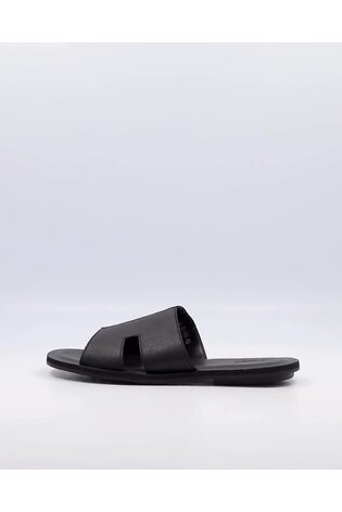 Dune London Black Incense Saffiano Emboss Sandals - Image 2 of 6 Dune London Black Incense Saffiano Emboss Sandals - Image 2 of 6