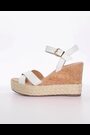 Dune London White Kindest Cross Strap Wedge Sandals - Image 2 of 6