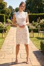 Roman White Petite Frill Lace Detail Dress - Image 2 of 7