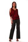 Roman Red Plisse Banded Hem Top - Image 2 of 6