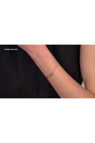 Karen Millen Gold Tone Crystal Baguette Bracelet - Image 2 of 6