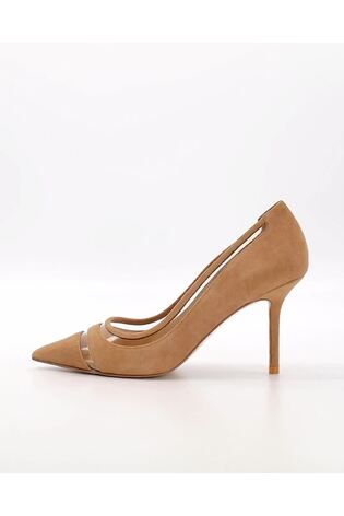 Dune London Brown Aurelia Vinyl Panel Courts - Image 2 of 7