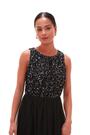 Roman Black Petite Contrast Sequin Mesh Dress - Image 2 of 6