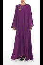 leem Purple Brooch Embellished Long Kaftan Maxi Dress - Image 2 of 5