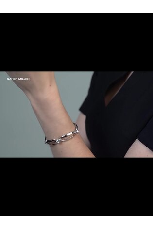 Karen Millen Crystal Ellipse Bracelet - Image 2 of 5