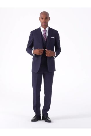 Skopes Blue Tailored Fit Hepworth Check Suit Jacket - Image 2 of 7 Skopes Blue Tailored Fit Hepworth Check Suit Jacket - Image 2 of 7