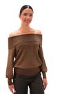 Roman Brown Bardot Shimmer Knit Jumper - Image 2 of 6