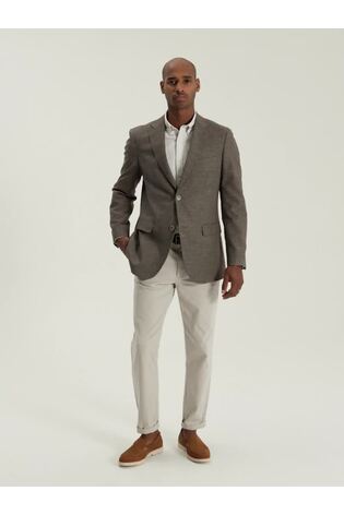 Skopes Brown Tailored Fit Jamie Semi Plain Blazer Jacket - Image 2 of 7