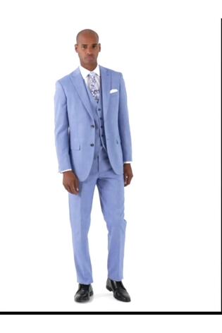 Skopes Sky Blue Redding Tailored Fit Suit Jacket - Image 2 of 5