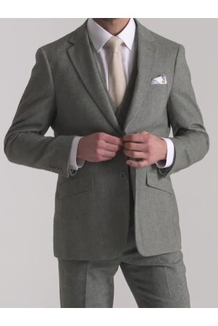 Skopes Green Jude Tweed Tailored Fit Suit Jacket - Image 2 of 6