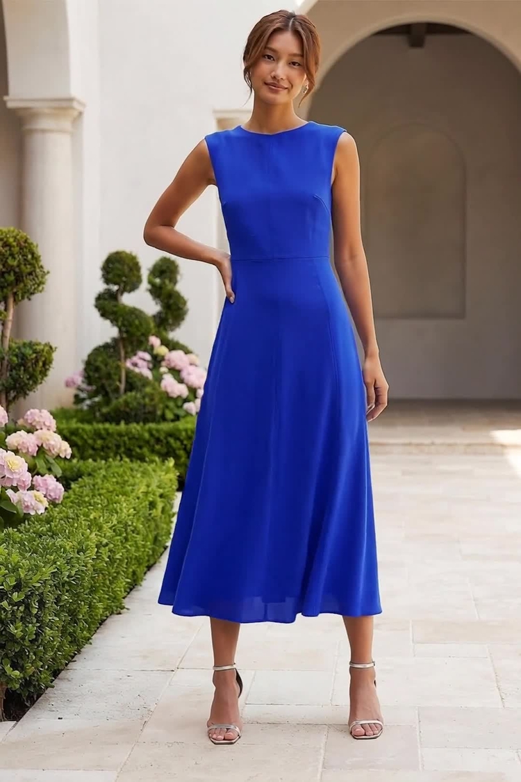 high neck pleated dress Petite Teal Sleeveless Midi Elegant high neck design with pleated chiffon detailing for a sophisticated silhouette Dramatic flare sleeves that create movement and add a touch of drama to your look Flattering mini length perfect for showcasing your legs Delicate pleating throughout adds texture and dimension Belted waist detail accentuates your figure for a feminine shape Make a statement at your next special occasion with this striking pleated chiffon mini dress from Boohoo Solid Dresses for Women 2024