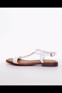 Dune London White Chain T-Bar Lottys Flat Sandals - Image 2 of 6