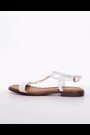 Dune London White Chain T-Bar Lottys Flat Sandals - Image 2 of 5