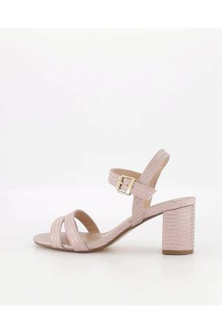 Dune London Gold Wide Fit Merisa Block Heel Sandals - Image 2 of 8