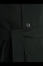 Wool-Blend Belted Funnel-Neck Overcoat in Emerald Green - Image 2 of 10
