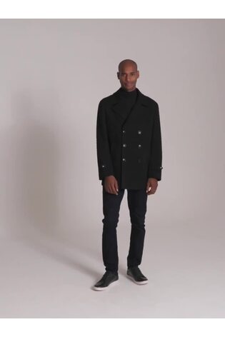 Skopes Black Reeves Double Breasted Peacoat - Image 2 of 8