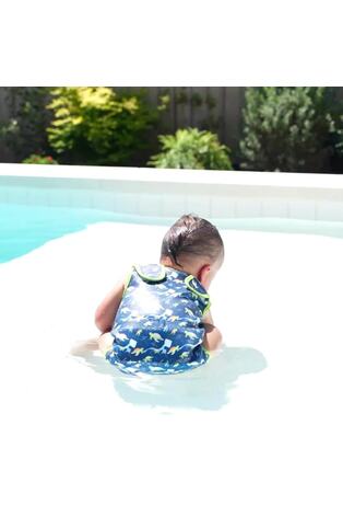 Splash About Turtle Tide Blue Baby Wrap Wetsuit - Image 2 of 7