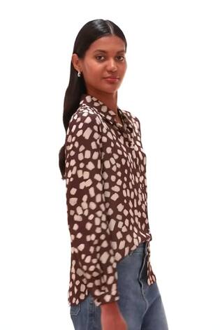 Roman Natural Abstract Spot Print Shirt - Image 2 of 6