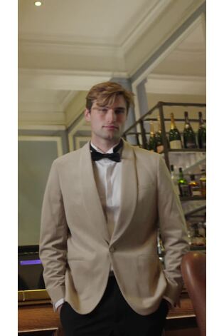 Buy Harry Brown Natural Leo Velvet Tuxedo Dinner Jacket with