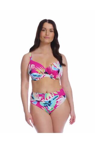 Fantasie Pink Peony Carabelita Underwire Gathered Full Cup Bikini Top - Image 2 of 6 Fantasie Pink Peony Carabelita Underwire Gathered Full Cup Bikini Top - Image 2 of 6