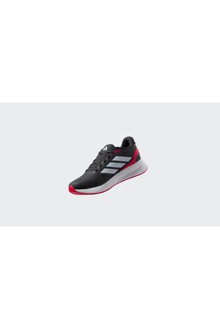adidas Black/Red Runfalcon 5 Lace Running Junior Trainers - Image 2 of 10 adidas Black/Red Runfalcon 5 Lace Running Junior Trainers - Image 2 of 10