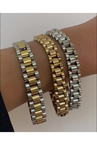 Luv Aj Gold Tone The Timepiece Bracelet - Image 2 of 7