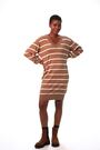 Roman Brown Stripe Print Knitted Jumper Dress - Image 2 of 6
