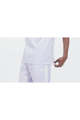 adidas Purple Light Adicolor Classics 3-Stripes 100% Cotton T-Shirt - Image 2 of 8 adidas Purple Light Adicolor Classics 3-Stripes 100% Cotton T-Shirt - Image 2 of 8