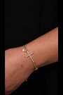 Caramel Jewellery London Gold Tone Pavé Cross Friendship Charm Bracelet - Image 2 of 4