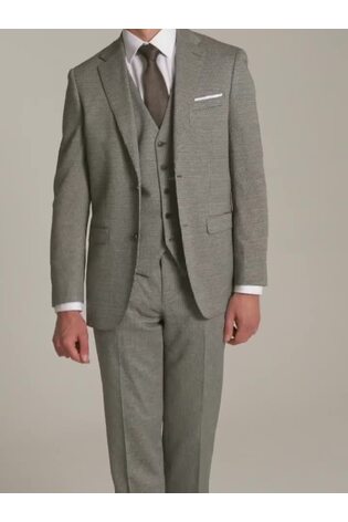 Skopes Brown Single Breasted Cannon Tailored Fit Houndstooth Single Suit Jacket - Image 2 of 5