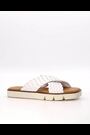 Dune London White Lexey Woven Cross Strap Sandals - Image 2 of 5