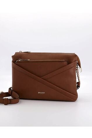 Dune London Brown Dalliance Small Pocket Front Cross-Body Bag - Image 2 of 6