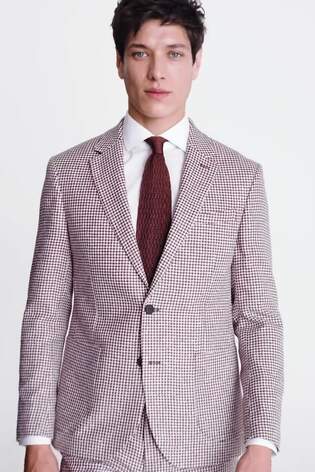 MOSS Tailored Fit Houndstooth Jacket - Image 2 of 6