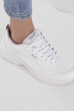 Puma White Womens Cilia Mode Trainers - Image 2 of 7