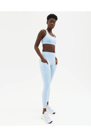 Nike Light Blue Swoosh Medium Support Padded Sports Bra - Image 2 of 8