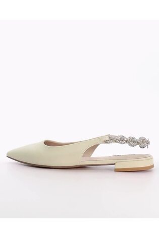 Dune London Cream Hollywood Embellished Chain Slingbacks - Image 2 of 6