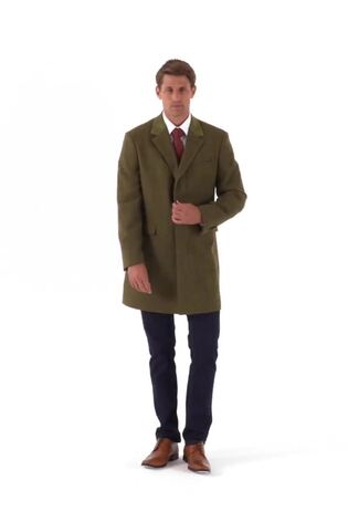 Skopes Green Oswin Herringbone Check Coat - Image 2 of 6