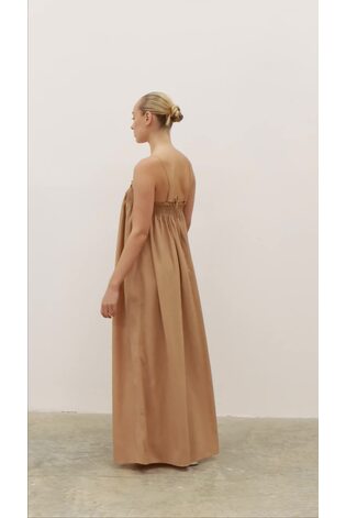 Pretty Lavish Biscuit Ada Shirred Maxi Dress - Image 2 of 5