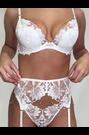 Ann Summers Ivory White Angelic Floral Embroidery Suspender Belt - Image 2 of 6