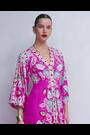 Boden Pink Nell Kimono Midi Jersey Dress - Image 2 of 8