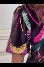 Love & Roses X V&A Multi Sequin Velvet Short Sleeve Blouse - Image 2 of 6