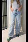 Gap Blue High Waisted Stride Cuffed Wide-Leg Jeans - Image 2 of 7